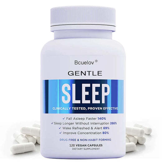 Gentle Sleep Supplement -- With Magnesium, Combats Night time Sleep, Restores Sleep Quality, Prolongs Sleep Time, and Relieves Stress